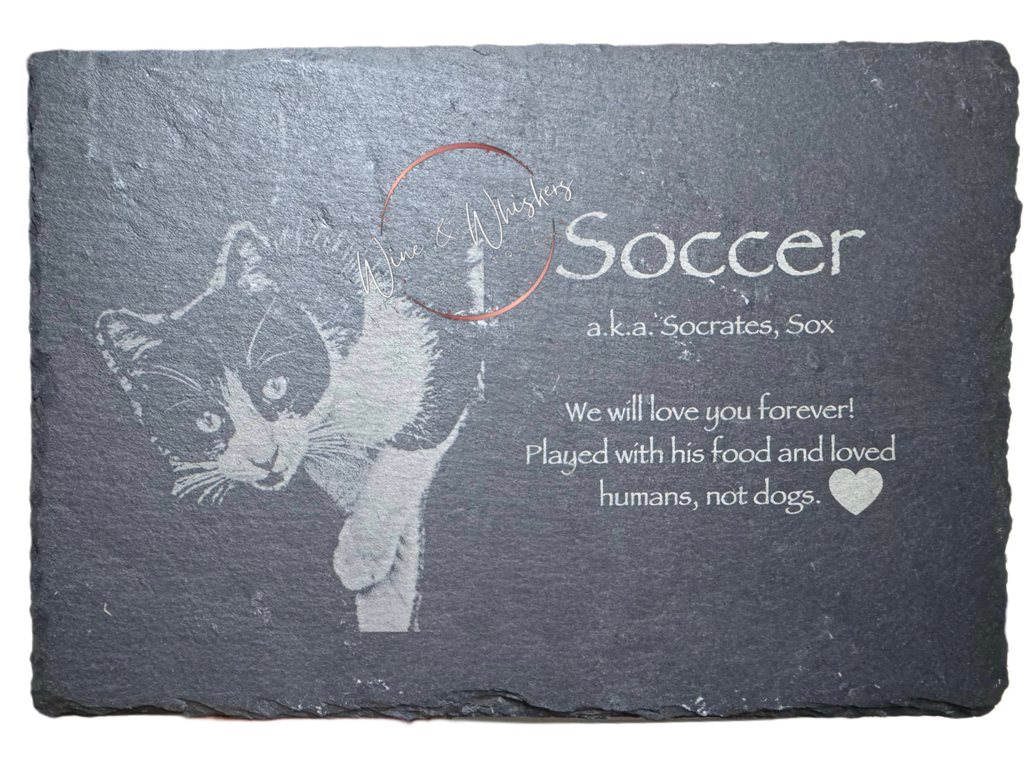 Engraved Slate Pet Memorial Plaque