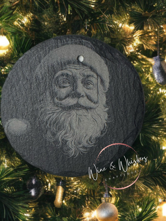 Laser Etched Slate Ornaments